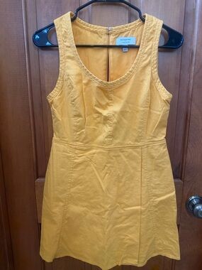 Banana Republic Sleeveless Mustard Yellow A-Line Mini Dress